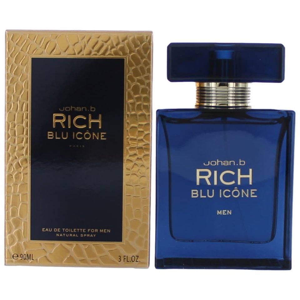 Johan B - Rich Blu Icone Edt ( M ) 3.0 Oz