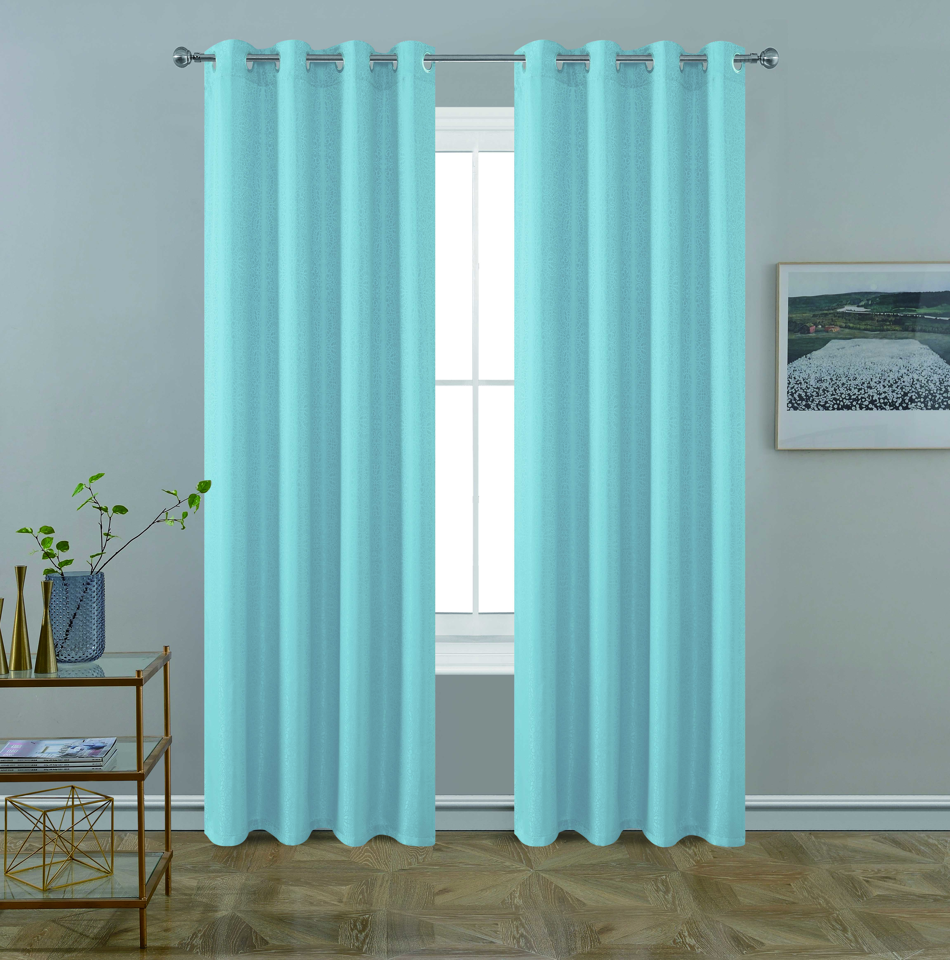 BT259-84 JEN JACQUARD WINDOW CURTAIN WITH FOAM BACKING 54X84IN