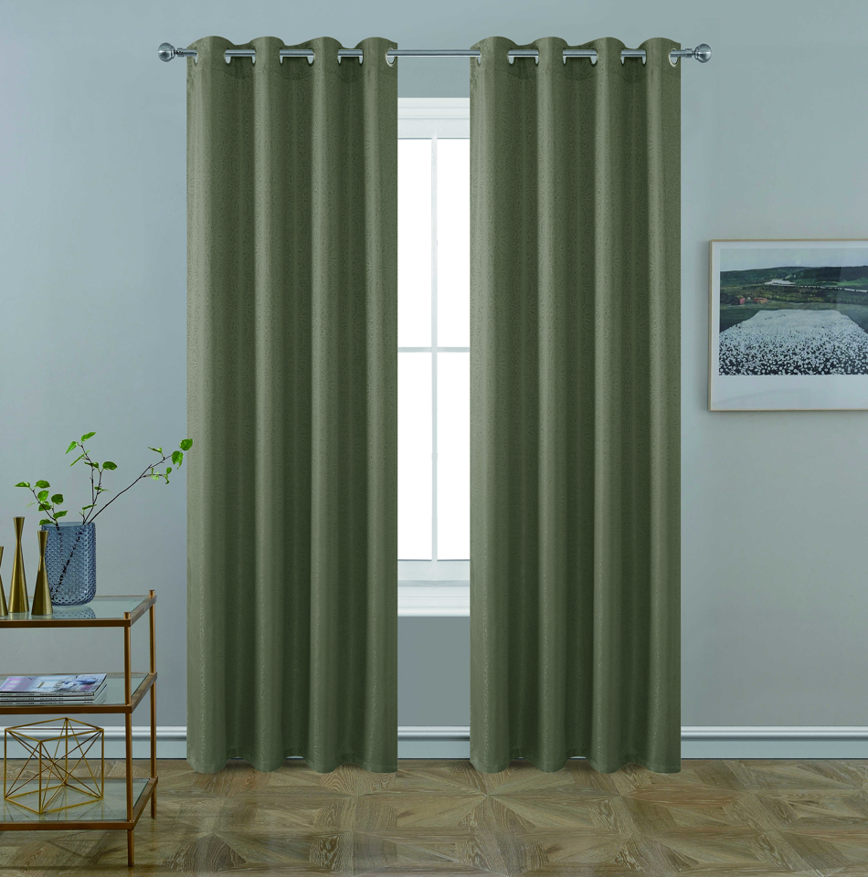 BT259-84 JEN JACQUARD WINDOW CURTAIN WITH FOAM BACKING 54X84IN