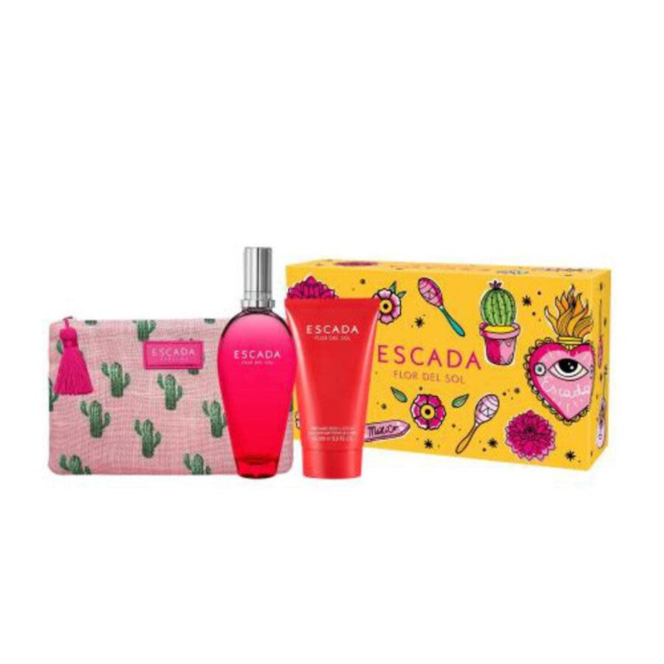 Escada - Flro Del Sol ( 3.3 Edt + 5.0 Bl + Clutch Bag ) 3Pc Set ( W )