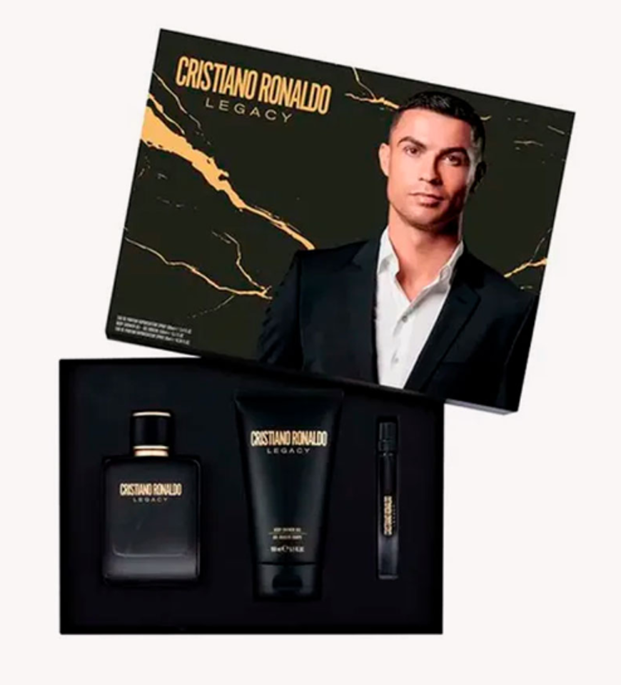 CRISTIANO RONALDO - LEGACY 3PC SET ( 3.4 EDT + 5.1 SG + 10ML ) ( M ) 3.4 OZ