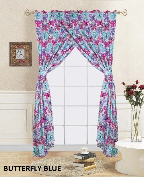 2Pc Window Curtain W/Tie Back 60*84