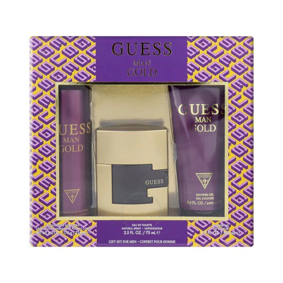 Guess - Gold 3Pc Set ( 2.5 Edt + 6.7 Sg + 6.0 Body Spy ) ( M )