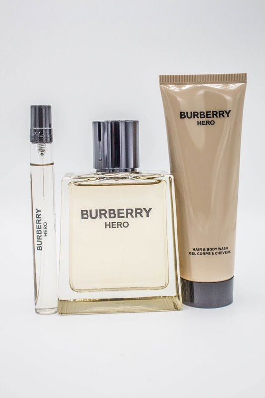 Burberry - Hero Edt ( 3.4 Edt + 2.5 Deo + 0.33 Oz Mini )3Pc Set