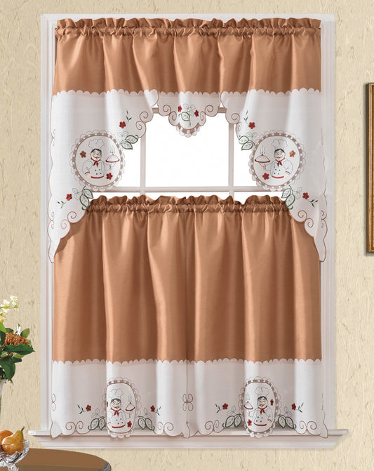 Bt510 Gold Kitchen Curtain