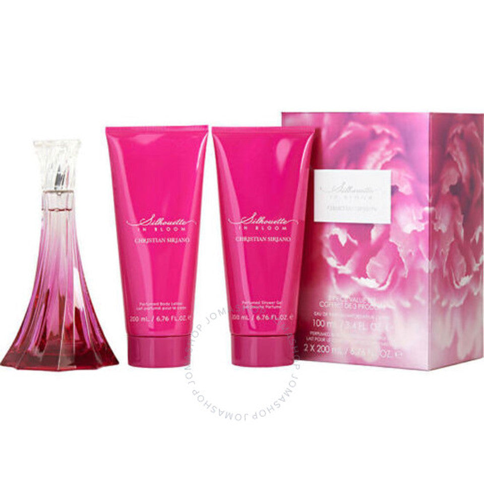 Christian Siriano - Silhouette In Bloom ( 3.4 Edp + 6.7 Bl + 6.7 Sg ) 3Pc Set ( W )