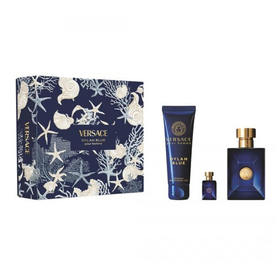 VERSACE - DYLAN BLUE ( 3.4 EDT + 3.4 SG + 0.17 EDT ) 3PC SET ( M )
