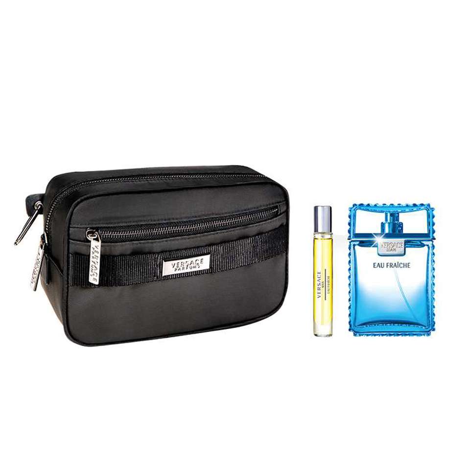 Versace - Versace Eau Fraiche 3Pc Set Edt 0.34 Edt & Bag ( M ) 3.4 Oz
