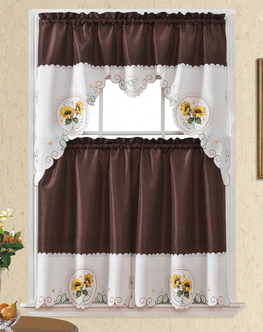 Bt515 Chocolate Kitchen Curtain