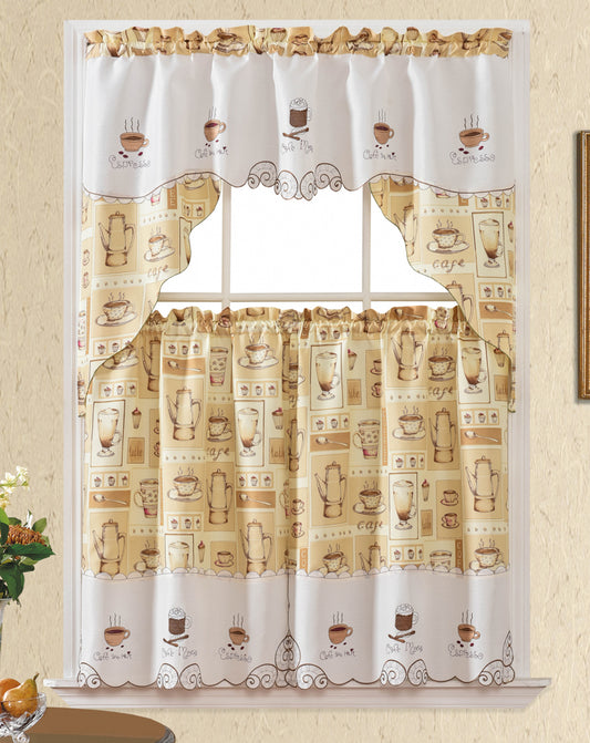 Bt513 Brown Kitchen Curtain