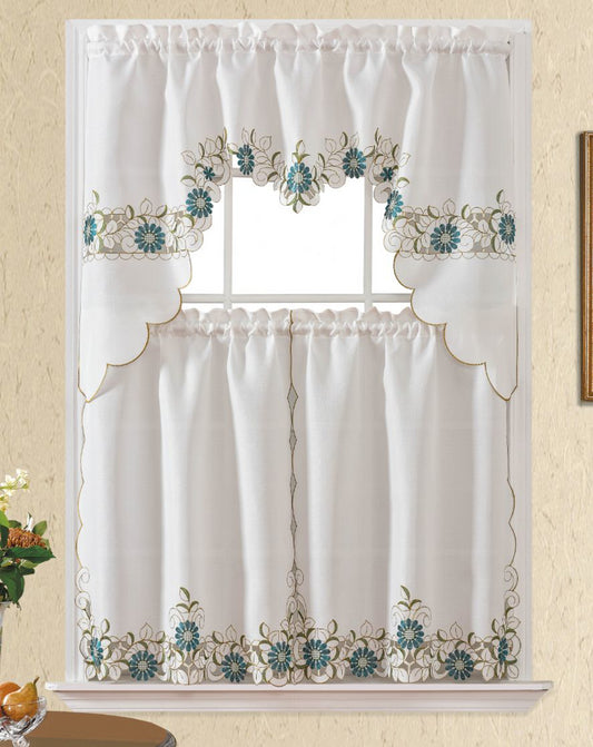 Bt512 Blue Kitchen Curtain
