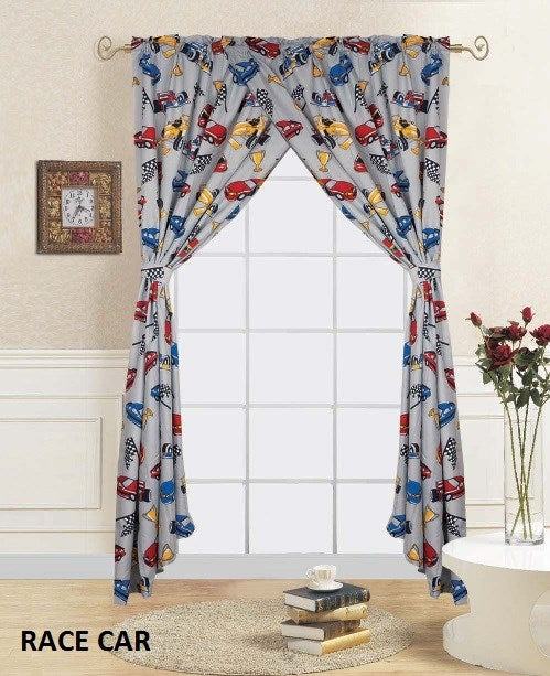 2Pc Window Curtain W/Tie Back 60*84
