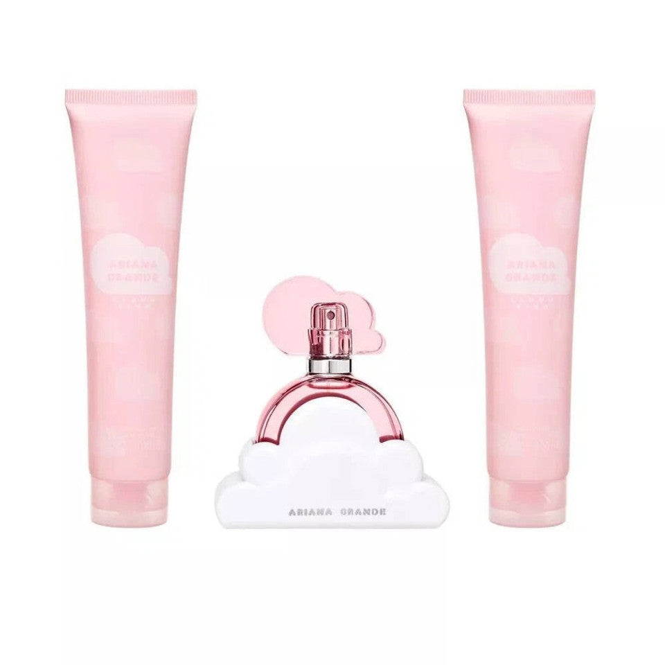 Ariana Grande - Cloud Pink 3Pc Set ( 3.4 Edp + 3.4 Body Souffle + 3.4 Sg ) ( W )