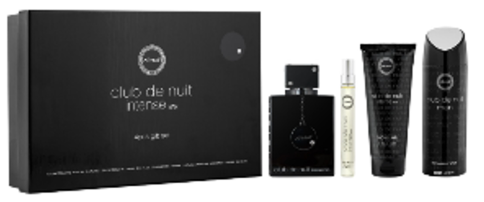 ARMAF - CLUB DE NUIT INTENSE 4PC SET ( 3.4 + 10ML + 3.4 SG + 6.8 BS ) ( M )