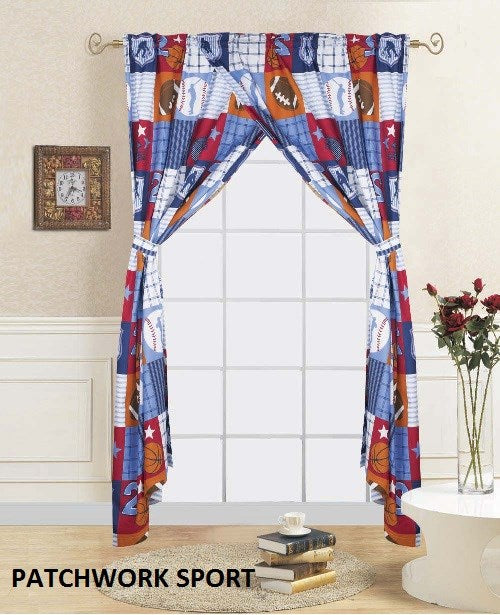 2Pc Window Curtain W/Tie Back 60*84