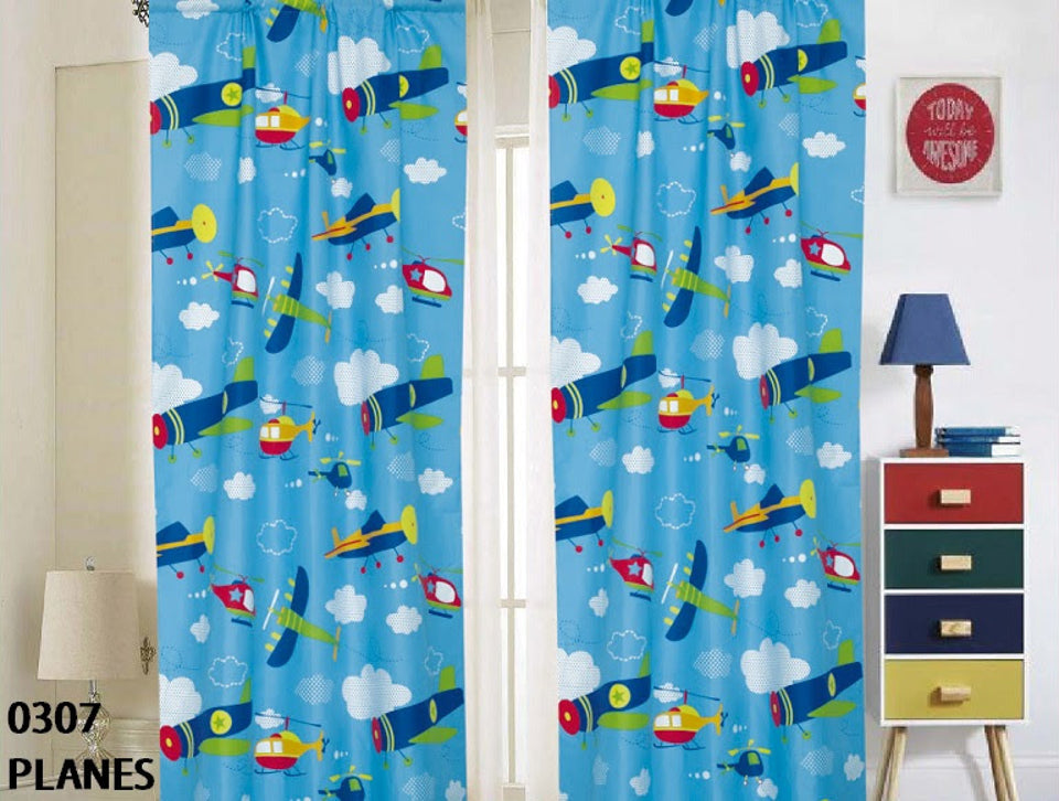 2Pc Window Curtain W/Tie Back 60*84