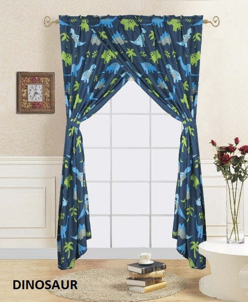2Pc Window Curtain W/Tie Back 60*84
