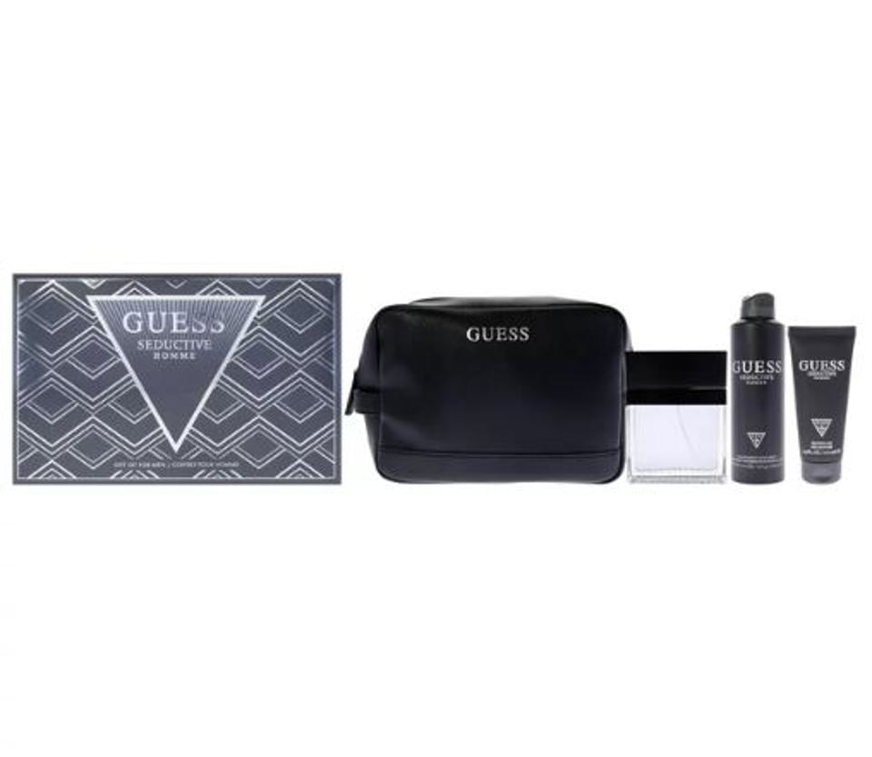 Guess - Seductive Homme Noir 4Pc Set ( M ) 3.4 Oz