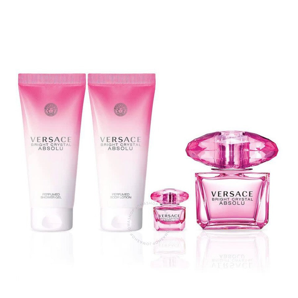 Versace - Bright Crystal Absolute 4Pc Set S/G, B/L, 5 Ml ( W ) 3.0 Oz