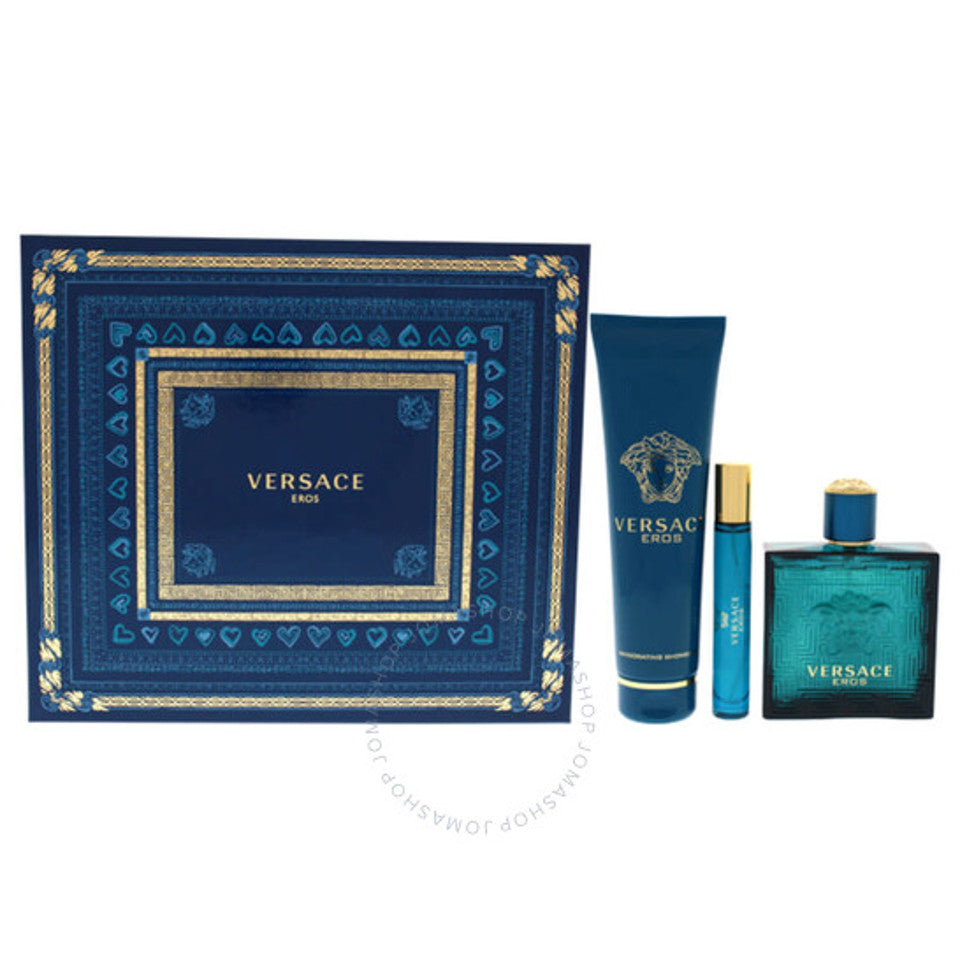 Versace - Eros ( 3.4 Edt + 10Ml + 5.0 Sg ) 3Pc Set ( M ) 3.4 Oz