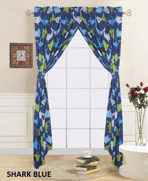 2Pc Window Curtain W/Tie Back 60*84