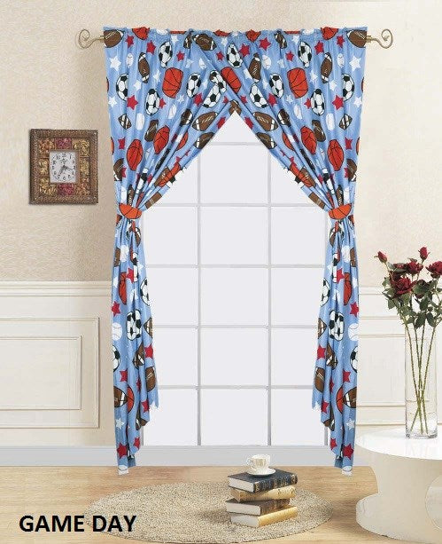 2Pc Window Curtain W/Tie Back 60*84