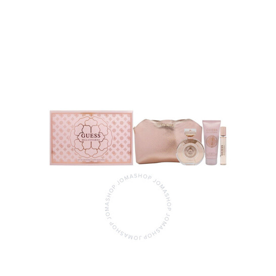 Guess - Bella Vita Rosa ( 3.4 Edt + 15Ml + 3.4 Bl + Pouch ) 4Pc Set ( W ) 3.4 Oz