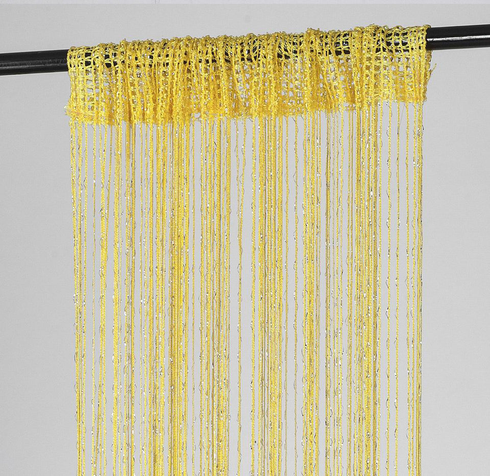 1 Piece Rod Pocket Decorative Door String Curtain Wall Panel Fringe Room Divider