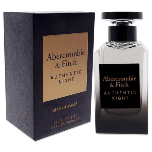 ABERCROMBIE & FITCH - AUTHENTIC NIGHT EDT ( M ) 3.4 OZ