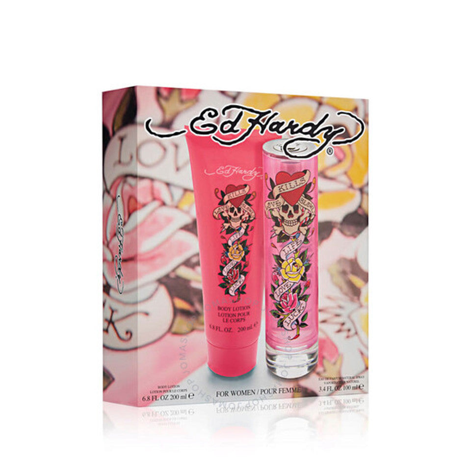 Ed Hardy - Ed Hardy ( 3.4 Edp + 6.8 Bl ) 2Pc Set ( W ) 3.4 Oz