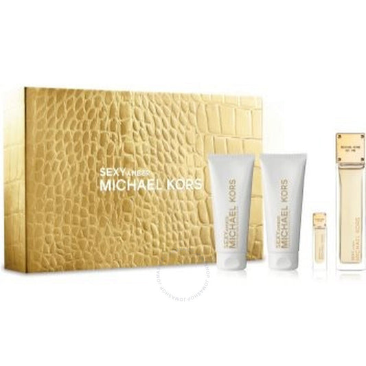 Michael Kors - Sexy Amber Edp ( 3.4 Oz Edp + 3.4 Bl + 3.4 Sg + 5 Ml Mini )4Pc Set ( W ) 3.4 Oz