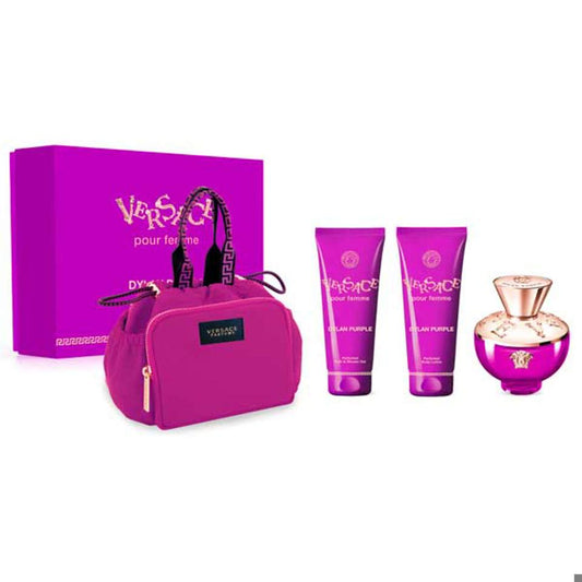 Versace - Dylan Purple 4Pc Set B/L, S/G, Bag ( W ) 3.4 Oz