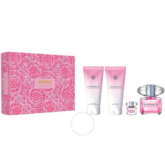 Versace - Bright Crystal 4Pc Set S/G, B/L, 5 Ml ( W ) 3.0 Oz