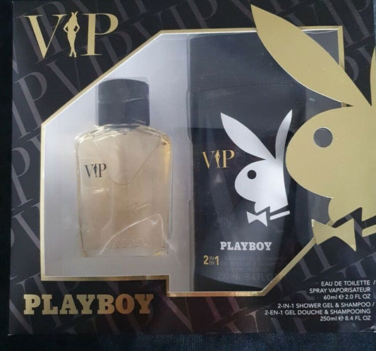 Playboy - Vip + Shower Gel 8.4 Oz 2Pc Set ( M ) 2.0 Oz