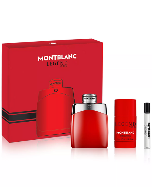Mont Blanc - Legend Red Edp 3Pc Set + Edp 0.25 Oz + Shower Gel 3.4 Oz ( M )