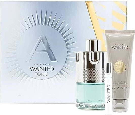 Azzaro - Wanted Tonic 3Pc Set ( M ) 3.4 Oz