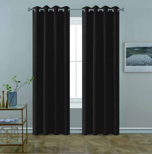 BT258-84 SUMMER JACQUARD WINDOW CURTAIN WITH FOAM BACKING 54X84IN