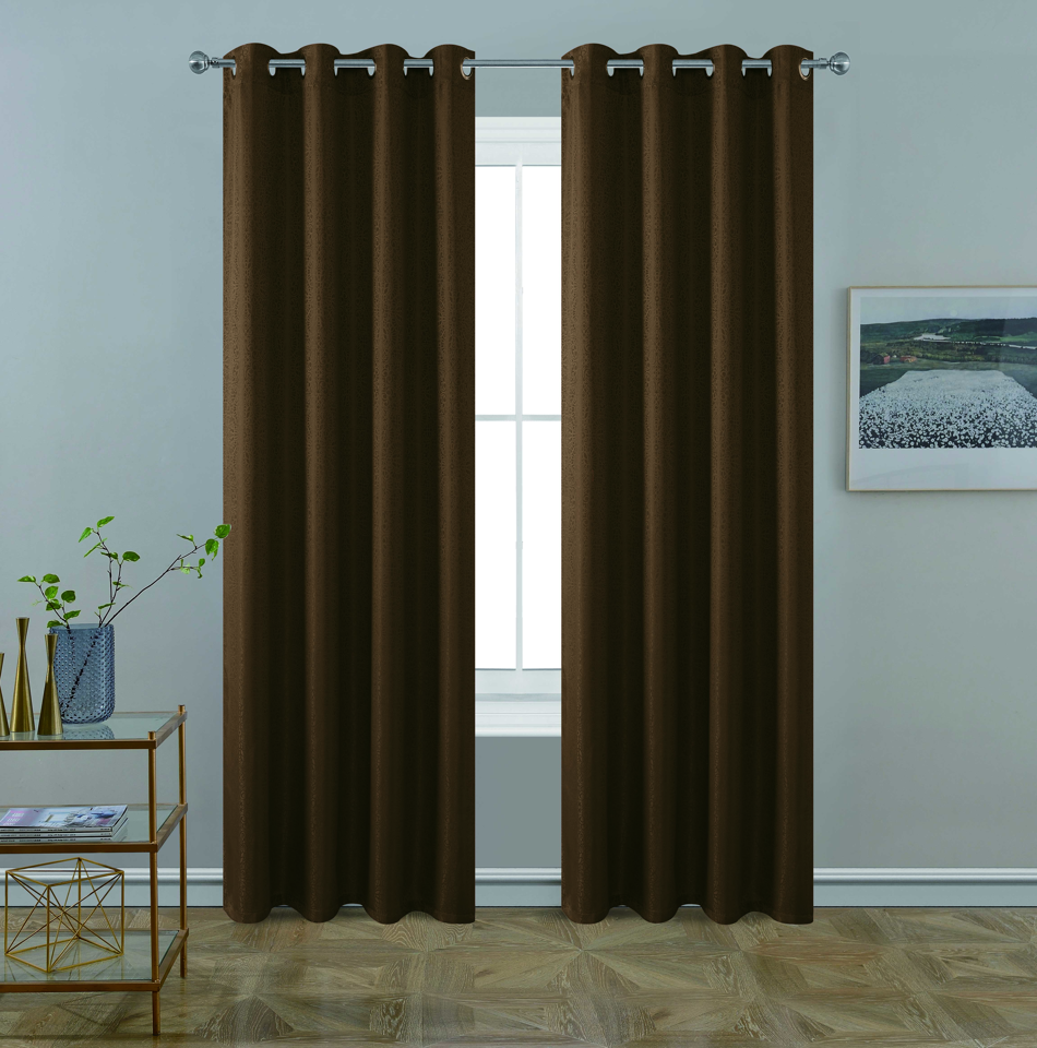 BT259-84 JEN JACQUARD WINDOW CURTAIN WITH FOAM BACKING 54X84IN