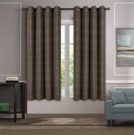 BT261-63 KAITLYN JACQUARD WINDOW CURTAIN WITH FOAM BACKING 54X63IN