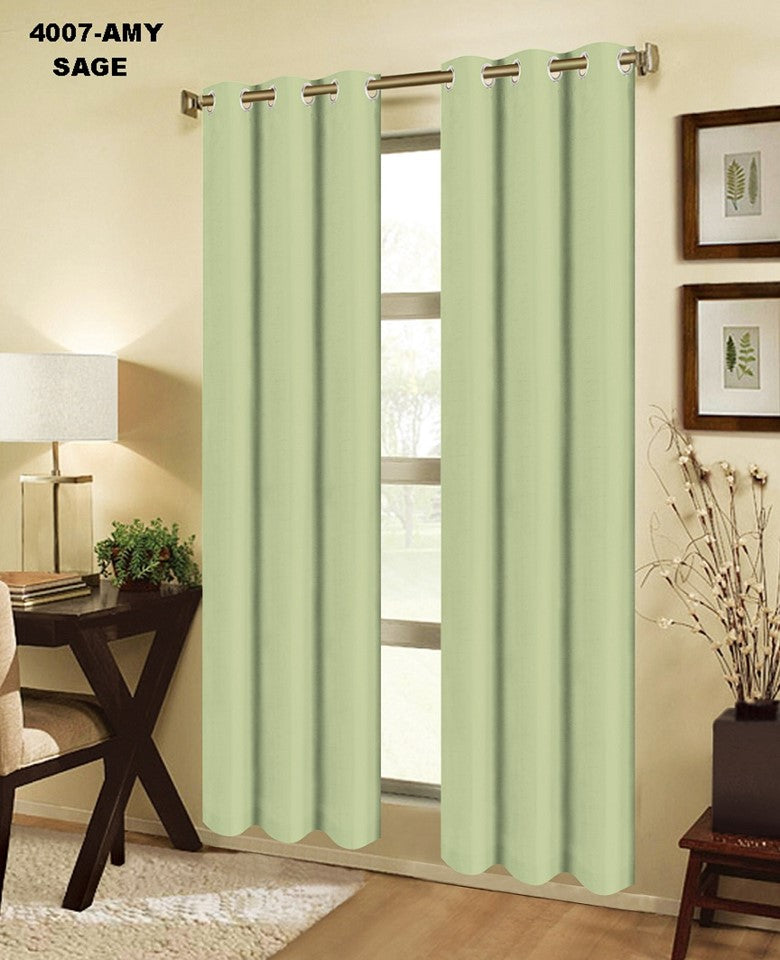 4007-63 AMY 2PC WOVEN BLACKOUT W/6 GROMMETS 2*37*63
