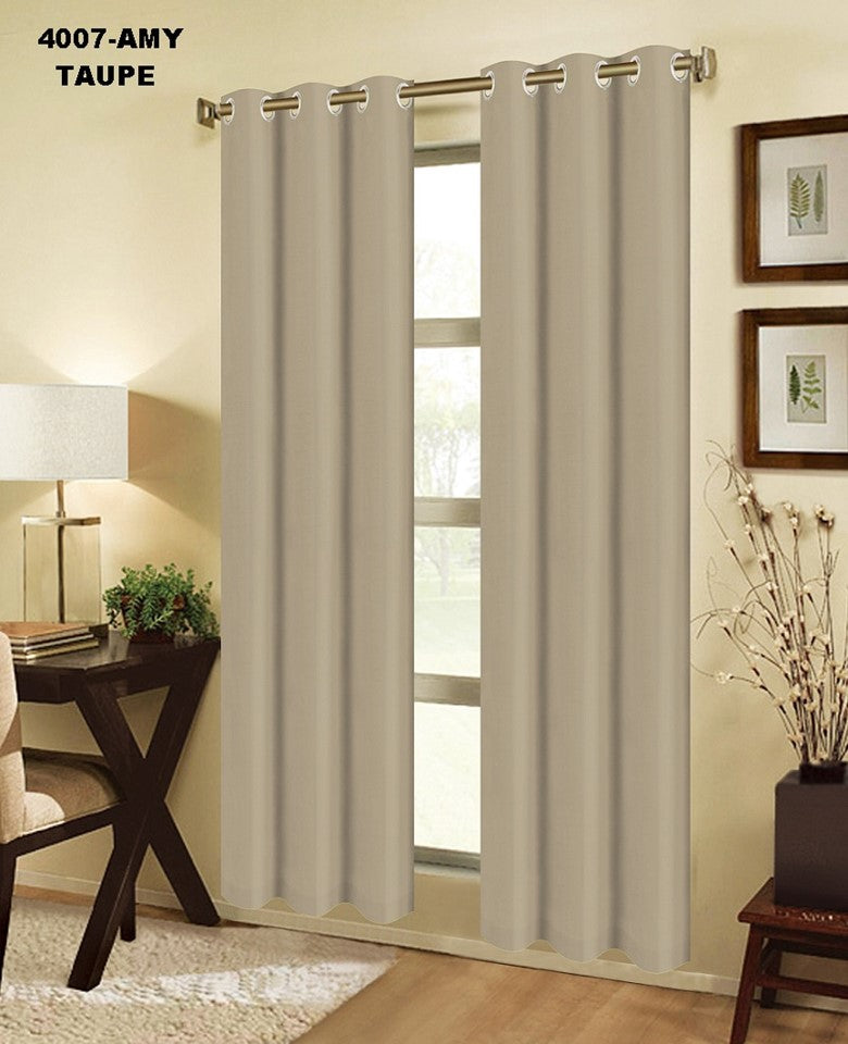 4007-63 AMY 2PC WOVEN BLACKOUT W/6 GROMMETS 2*37*63