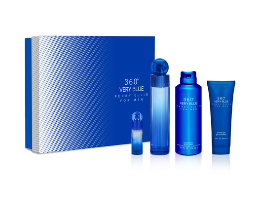 Perry Ellis - 360 Very Blue 4Pc Set ( M ) 3.4 Oz