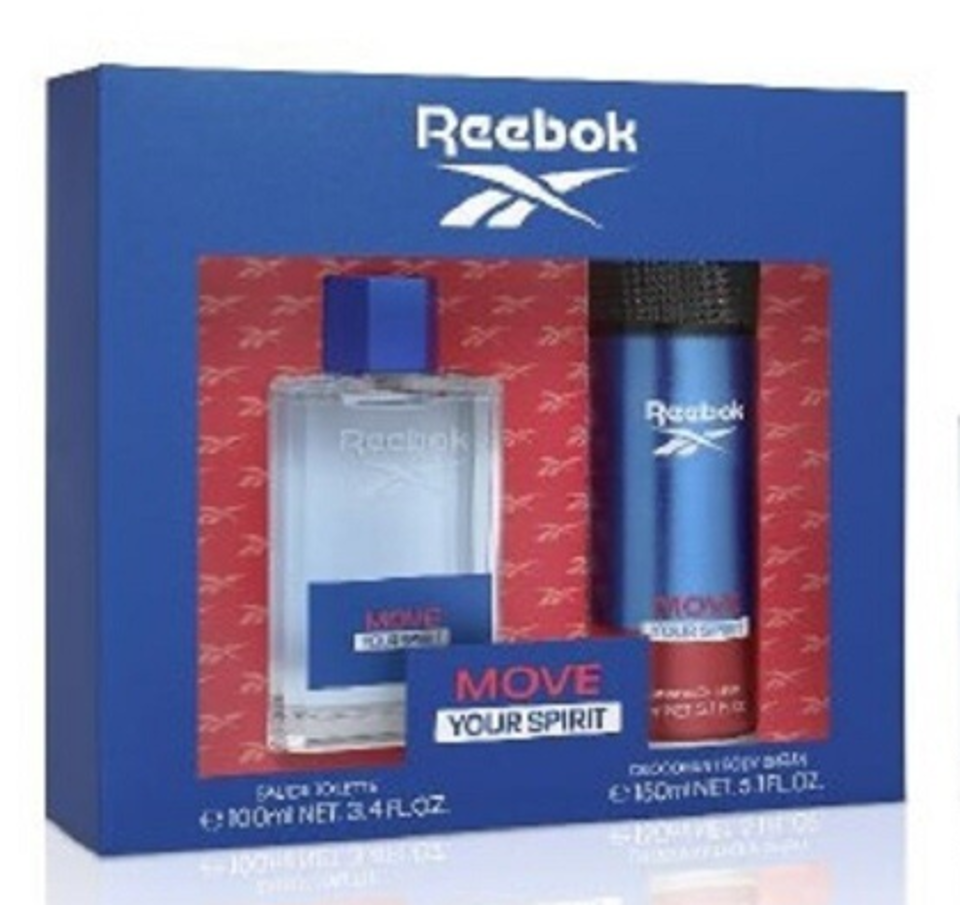 REEBOK - MOVE YOUR SPIRIT 2PC SET ( 3.4 EDT +5.0 DEO SPRAY ) ( M )