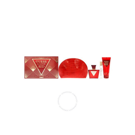Guess - Seductive Red 4Pc Set ( 2.7 Edp + 0.5 Edp + 3.4 Bl + Pouch ) ( W )