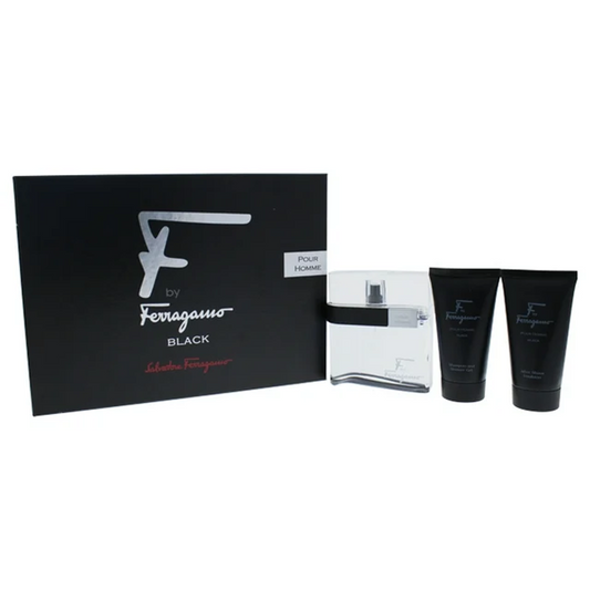 Salvatore Ferragamo - F Black 3Pc Set Edt ( M ) 3.4 Oz