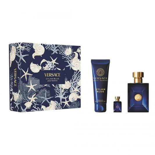 VERSACE - DYLAN BLUE ( 3.4 EDT + 3.4 SG + 0.17 EDT ) 3PC SET ( M )