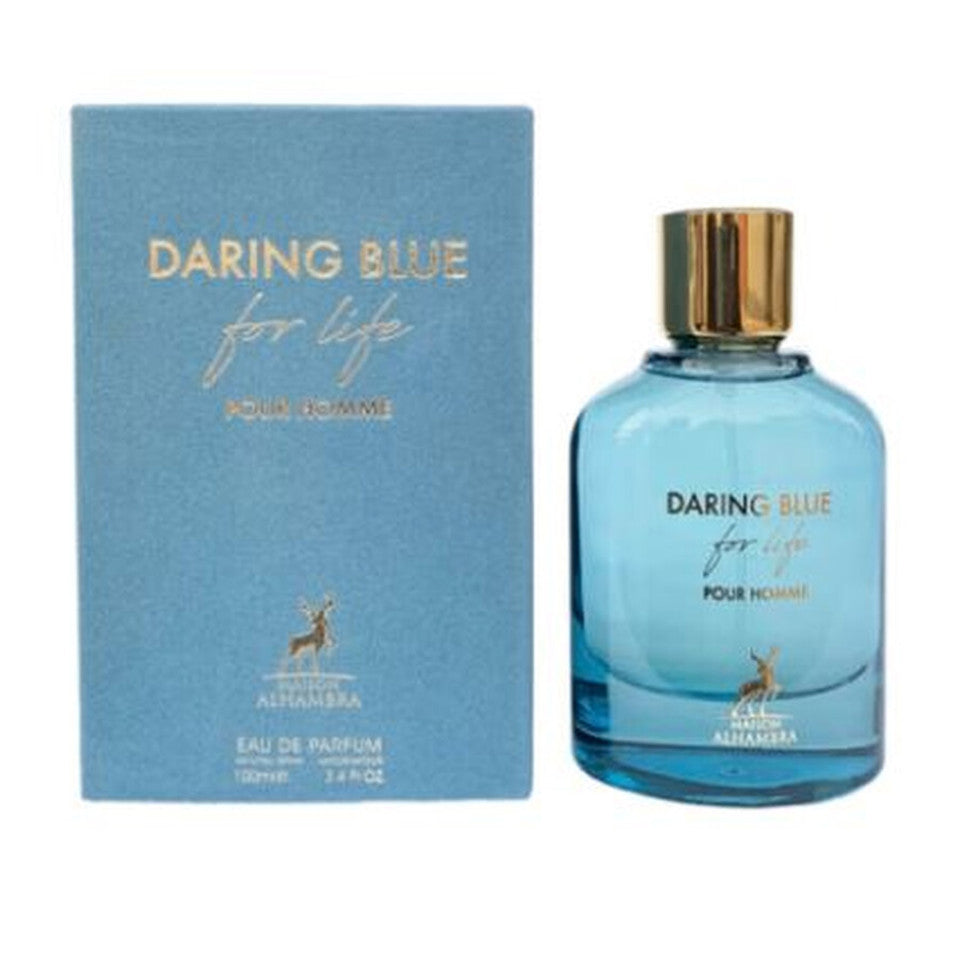 MAISON ALHAMBRA - DARING BLUE FOR LIFE EDP ( M ) 3.4 OZ