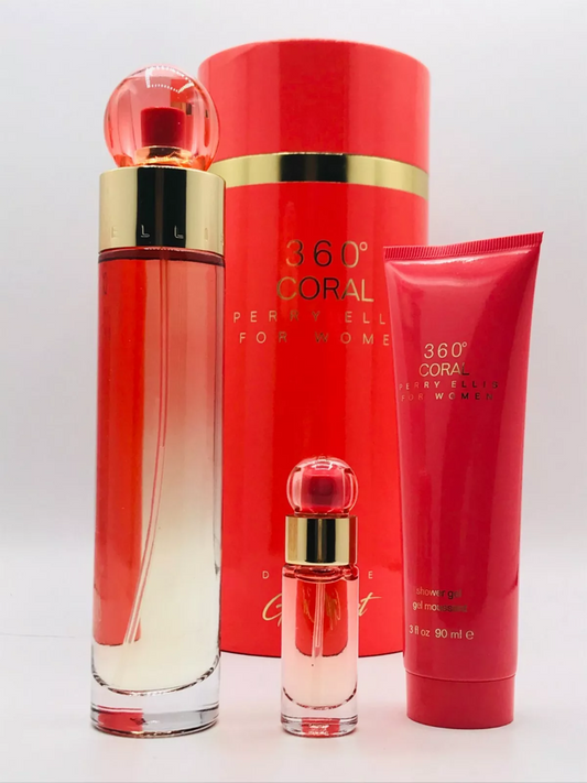Perry Ellis - 360 Coral 3Pc Set ( W ) 3.4 Oz