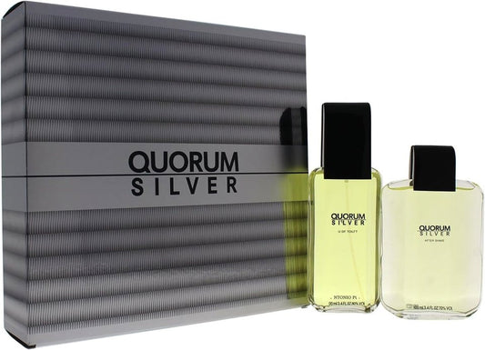 Antonio Puig - Quorum Silver 2Pc Set Edt ( M ) 3.4 Oz