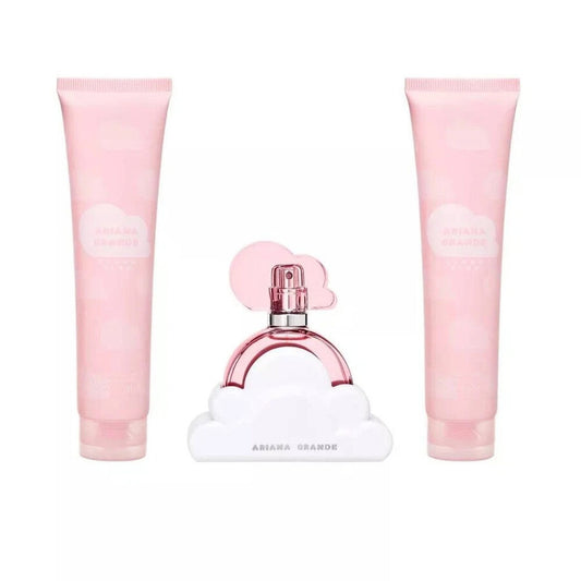 Ariana Grande - Cloud Pink 3Pc Set ( 3.4 Edp + 3.4 Body Souffle + 3.4 Sg ) ( W )